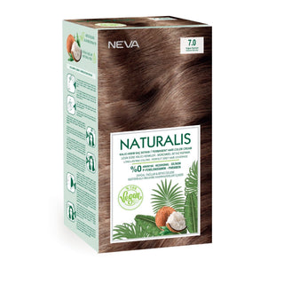 Vopsea de par vegana fara amoniac, Blond Intens 7.0, Naturalis, Neva, 150 ml