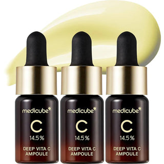 Serum pentru stralucire cu 14.5% Vitamina C si glutationa, Medicube, 3x10 ml