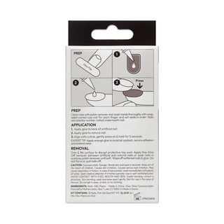 NexGlide PreP application kit packaging insert showing step-by-step application instructions with illustrations and product details.
