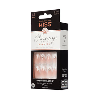 KISS, Unghii false Classy Nails Premium - Croissant City, 30 bucati