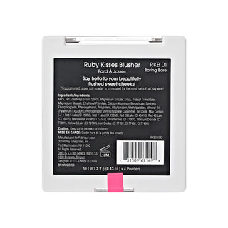 RUBY KISSES, Paleta farduri obraz Blush, Baring Bare, 4 x3.7 g