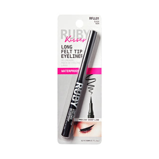 RUBY KISSES, Tus ochi Long Felt Tip - Black, 1.2 ml