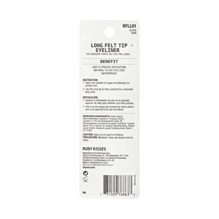 RUBY KISSES, Tus ochi Long Felt Tip - Black, 1.2 ml