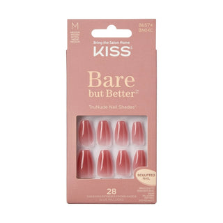 KISS Bare but Better nail packaging with pink background