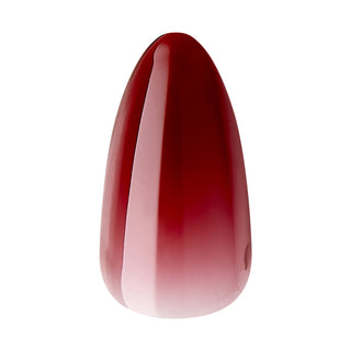 Red nail polish on a white background