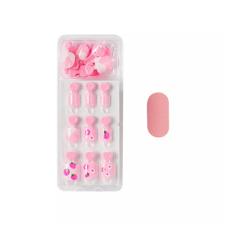KISS, Unghii false imPRESS Mini pentru copii, Berry Cute, 20 bucati