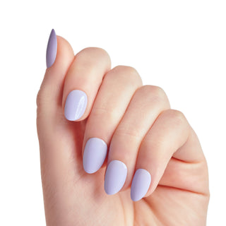 KISS, Unghii false Gel Fantasy Day 1 - Blue, forma almond, lungime scurta, 28 bucati