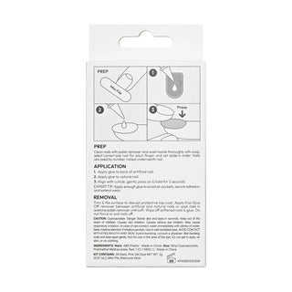 Nuls PreP Prep and Application card for artificial tears, showing step-by-step instructions with illustrations and text on a white background.