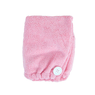 Prosop tip turban pentru par, cu nasture, de culoare roz, Afterspa Lifestyle, Afterspa, 1 articol