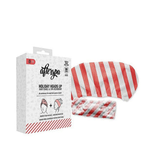 Set prosop tip turban pentru par, cu nasture, & bentita, Holiday Heads Up, Afterspa, 2 articole