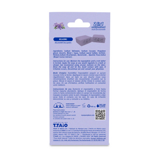 2 in 1 Burete de baie si sapun incorporat, cu parfum de lavanda, efect relaxant, Esponjabon, 120 gr