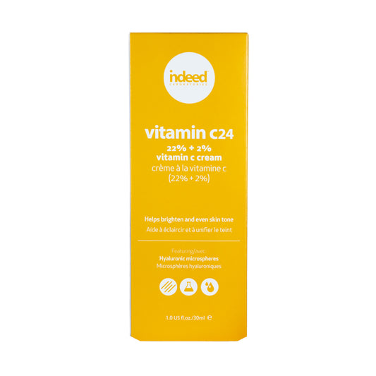 Vitamin C24, Crema pentru Fata cu 22% Vitamina C + 2% Acid Hialuronic, Indeed Labs, 30 ml