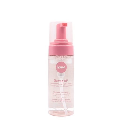 Spuma de curatare demachianta, cu extract de floare de lotus si ectoina, Gentle AF, Indeed Laboratories, 150 ml