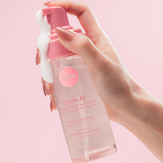 Spuma de curatare demachianta, cu extract de floare de lotus si ectoina, Gentle AF, Indeed Laboratories, 150 ml