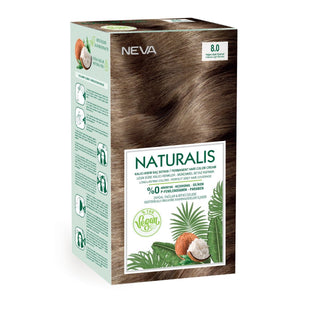 Vopsea de par vegana fara amoniac, Blond Deschis Intens 8.0, Naturalis, Neva, 150 ml