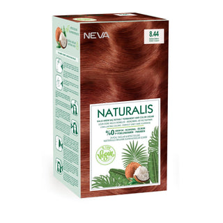 Vopsea de par vegana fara amoniac, Aramiu Roscat 8.44, Naturalis, Neva, 150 ml