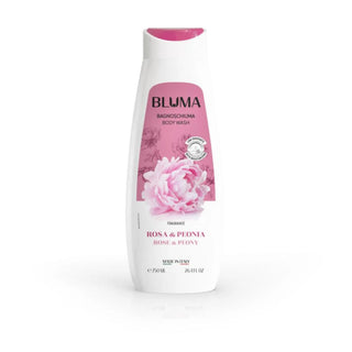 Gel de dus cu parfum de trandafir & bujor, BLUMA ROSA & PEONIA, 750 ml Tuju -