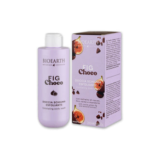 Gel de dus exfoliant cu extract de cacao, smochine verzi & migdale, Fig Choco, BIOEARTH, 250 ml