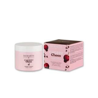 Crema pentru corp, cu extract de cacao, cirese & zmeura, Cherry Choco, BIOEARTH, 300 ml