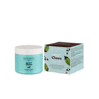 Crema pentru corp, cu extract de cacao, eucalipt & ulei essential de menta, Mint Choco, BIOEARTH, 300 ml