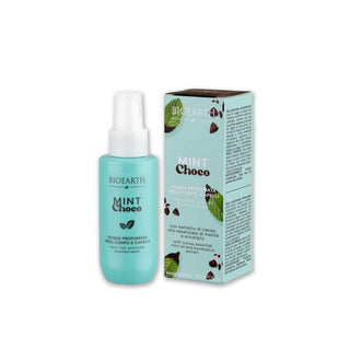 Apa parfumata pentru fata, corp si par, cu extract de cacao, eucalipt & ulei essential de menta, Mint Choco, BIOEARTH, 100 ml