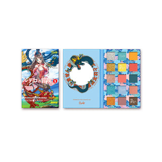 Paleta de farduri pentru pleoape, cu pigmenti presati, Adventures of Rudeko, Manga Collection, Rude Cosmetics, 15 nuanțe