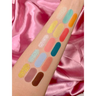 Paleta de farduri pentru pleoape, cu pigmenti presati, Adventures of Rudeko, Manga Collection, Rude Cosmetics, 15 nuanțe