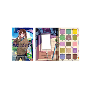 Paleta de farduri pentru pleoape, cu pigmenti presati, Attitude Academia, Manga Collection, Rude Cosmetics, 15 nuanțe