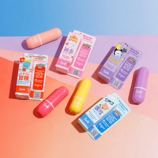 Balsam de buze pH-reactiv, care isi schimba culoarea, cu aroma de piersica, Peach Kiss, Manga Collection, Rude Cosmetics, 3.5 g