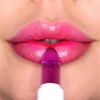 Balsam de buze pH-reactiv, care isi schimba culoarea, cu aroma de struguri, Grape Kiss, Manga Collection, Rude Cosmetics, 3.5 g