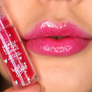 Ulei de buze cu sclipici, pH-reactiv, care isi schimba culoarea, cu aroma de pepene verde, Manga Collection, Rude Cosmetics, 4 ml