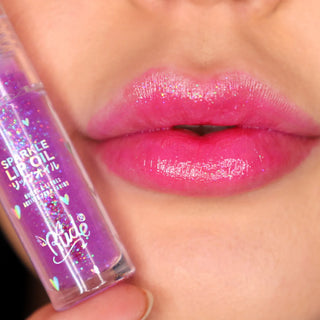 Ulei de buze cu sclipici, pH-reactiv, care isi schimba culoarea, cu aroma de struguri, Manga Collection, Rude Cosmetics, 4 ml