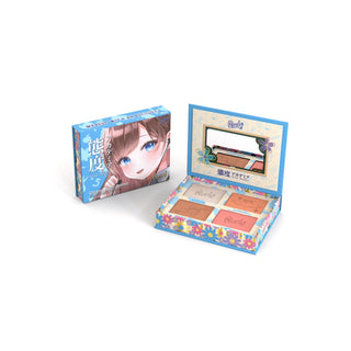 Paleta 4 in 1 pentru fata, 2 x blush, 1 iluminator, 1 contour, Clever Kirei-Sama, Manga Collection, Rude Cosmetics, 4 nuante