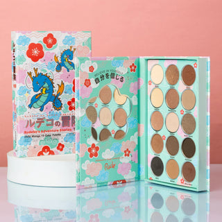 Paleta de farduri pentru pleoape Rudeko’s Adventure Stories, Chibi Manga Collection, Rude Cosmetics, 15 nuante