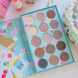 Paleta de farduri pentru pleoape Rudeko’s Adventure Stories, Chibi Manga Collection, Rude Cosmetics, 15 nuante