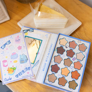 Paleta de farduri pentru pleoape A Day in Attitude Academia, Chibi Manga Collection, Rude Cosmetics, 15 nuante