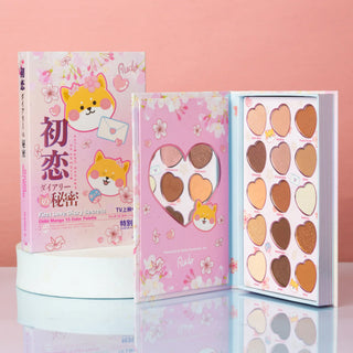 Paleta de farduri pentru pleoape First Love Diary Secrets, Chibi Manga Collection, Rude Cosmetics, 15 nuante