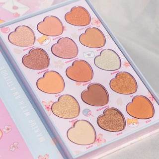 Paleta de farduri pentru pleoape First Love Diary Secrets, Chibi Manga Collection, Rude Cosmetics, 15 nuante