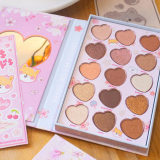 Paleta de farduri pentru pleoape First Love Diary Secrets, Chibi Manga Collection, Rude Cosmetics, 15 nuante