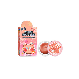 2 in 1 Blush & balsam de buze tip mousse Chibi Mousse, nuanta Fuzzy, Chibi Manga Collection, Rude Cosmetics, 4 g