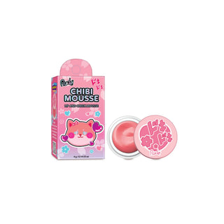 2 in 1 Blush & balsam de buze tip mousse Chibi Mousse, nuanta Flutter, Chibi Manga Collection, Rude Cosmetics, 4 g