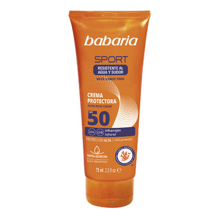 Crema protectie solara SPF50 pentru fata si corp, rezistenta la apa, Sport, Babaria, 75 ml