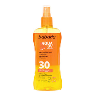 Spray bifazic fotoprotector SPF30 & accelerator bronzare, Aqua UV, Babaria, 200 ml