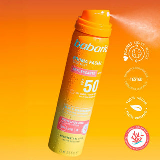 Spray cu protectie solara pentru fata, SPF 50, cu aloe vera & niacinamida, Babaria, 75 ml