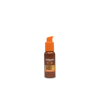 Fluid protectie solara foarte ridicata pentru fata, cu nuantator stralucitor, SPF 50+, UVA & UVB, Bronze Fotoprotector, Babaria Sun Lovers, 40 ml