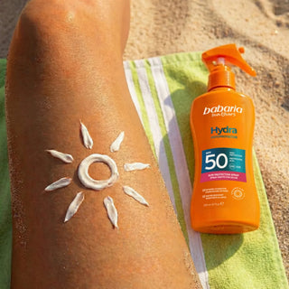 Lotiune protectie solara ridicata, tip spray, SPF 50+, UVA & UVB, Hydra Fotoprotector, Babaria Sun Lovers, 200 ml