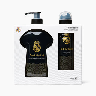 Set cadou pentru barbati, sapun lichid si spray pentru corp, Real Madrid, 2 articole