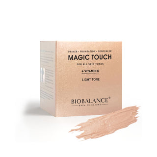 Magic Touch, primer, fond de ten si anti-cearcan cu vitamina C, nuanta Light, Bio Balance, 30 ml