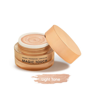 Magic Touch, primer, fond de ten si anti-cearcan cu vitamina C, nuanta Light, Bio Balance, 30 ml