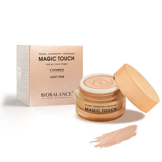 Magic Touch, primer, fond de ten si anti-cearcan cu vitamina C, nuanta Light, Bio Balance, 30 ml